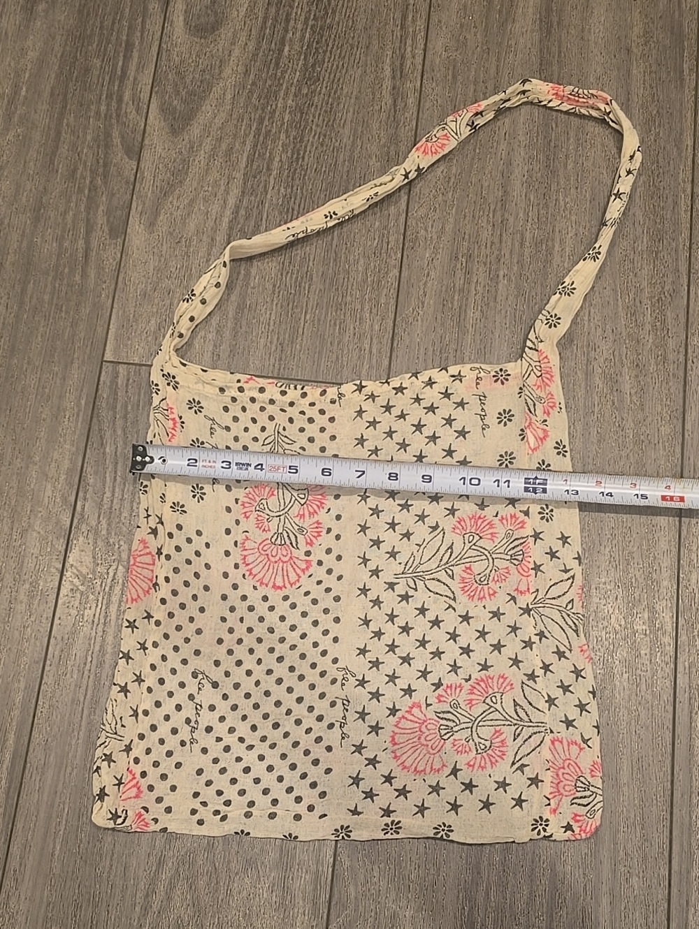 Free People Floral Patchwork Cream and Pink Shear 3 Set Boho Style bags. - Picture 9 of 14